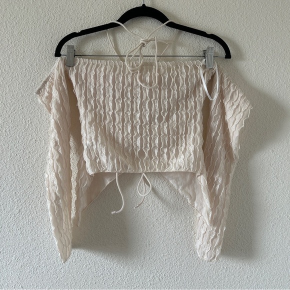 Whimsical Off shoulder Top Fits S/M Halter Neck Fairy cottagecore Coquette West - Picture 5 of 6